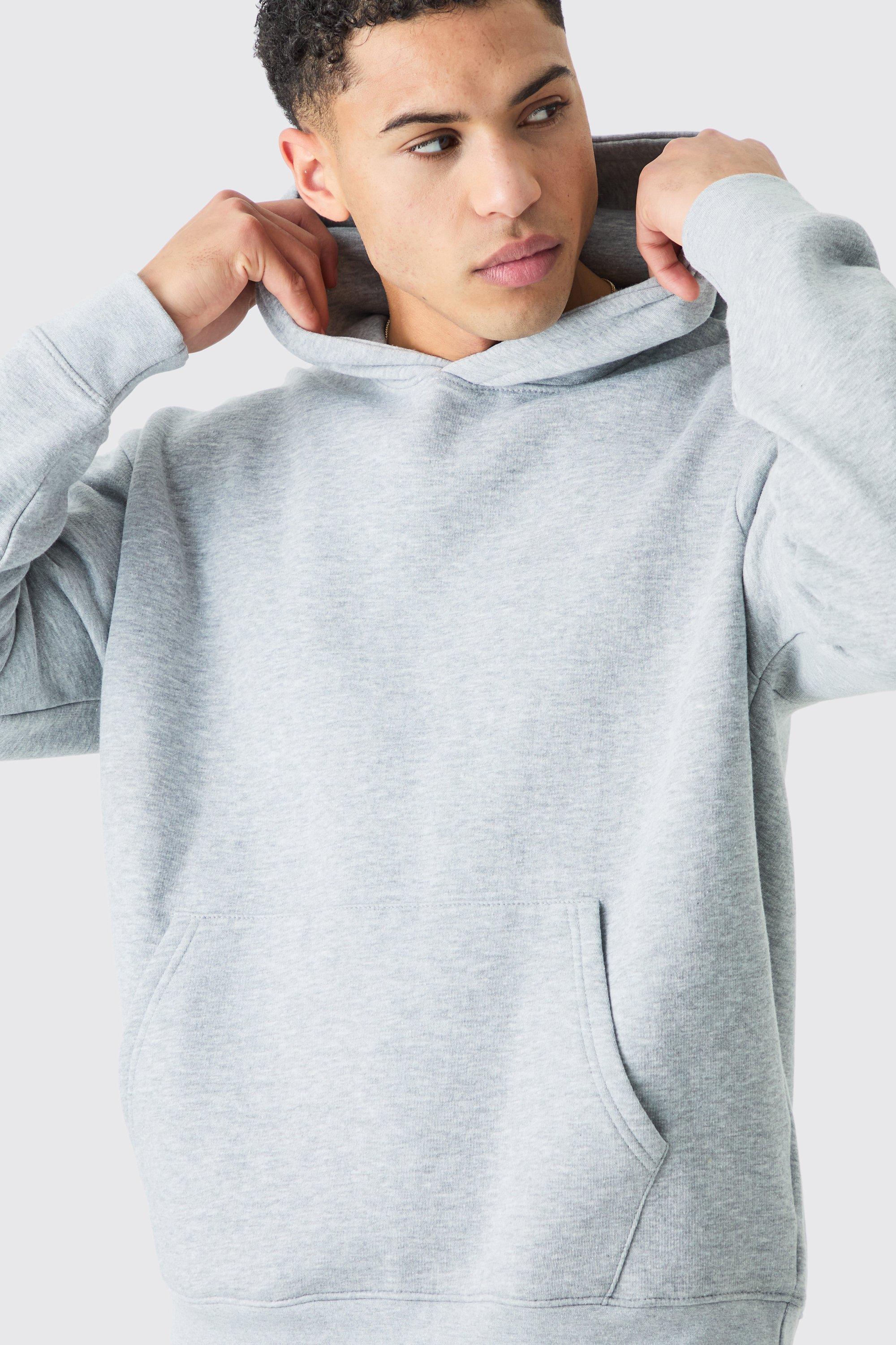 Grey hoodie boohoo hot sale